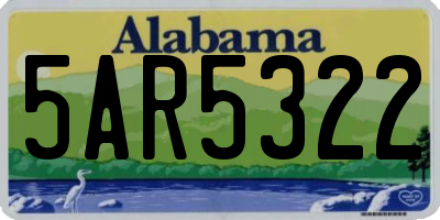 AL license plate 5AR5322