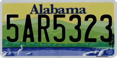 AL license plate 5AR5323