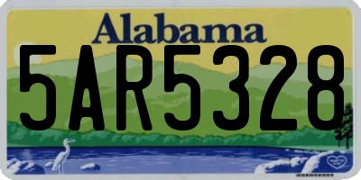 AL license plate 5AR5328