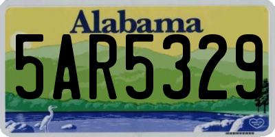 AL license plate 5AR5329
