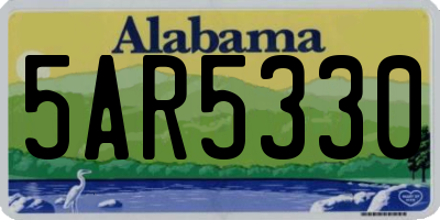 AL license plate 5AR5330
