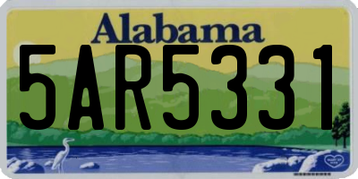 AL license plate 5AR5331
