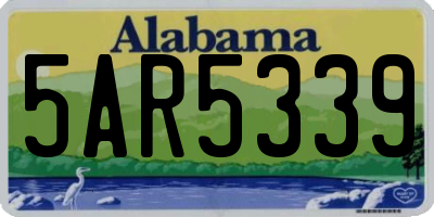 AL license plate 5AR5339