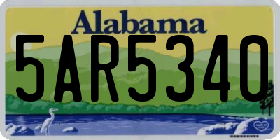 AL license plate 5AR5340