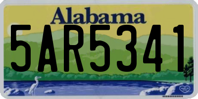 AL license plate 5AR5341