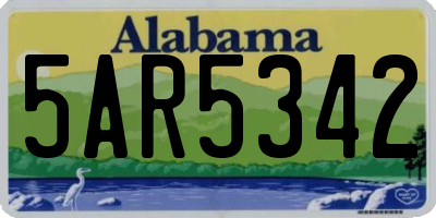 AL license plate 5AR5342