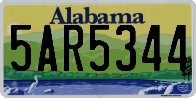 AL license plate 5AR5344