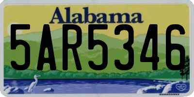 AL license plate 5AR5346
