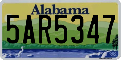 AL license plate 5AR5347