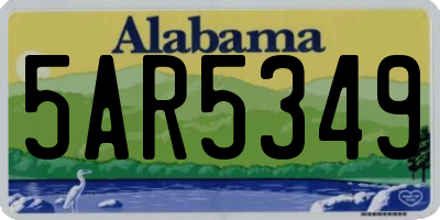 AL license plate 5AR5349
