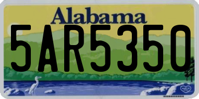 AL license plate 5AR5350