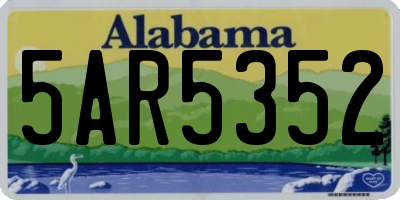 AL license plate 5AR5352