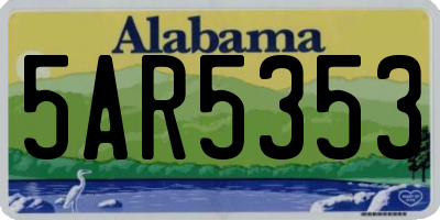 AL license plate 5AR5353