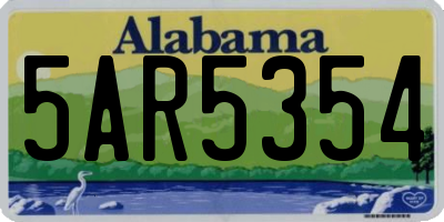 AL license plate 5AR5354