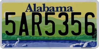 AL license plate 5AR5356