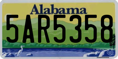 AL license plate 5AR5358