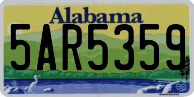 AL license plate 5AR5359