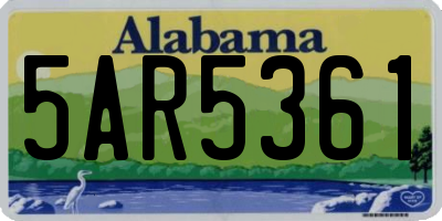 AL license plate 5AR5361