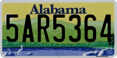 AL license plate 5AR5364