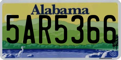 AL license plate 5AR5366