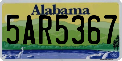 AL license plate 5AR5367