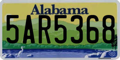 AL license plate 5AR5368