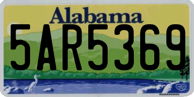 AL license plate 5AR5369