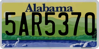 AL license plate 5AR5370