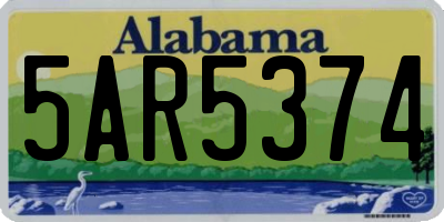 AL license plate 5AR5374