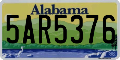 AL license plate 5AR5376