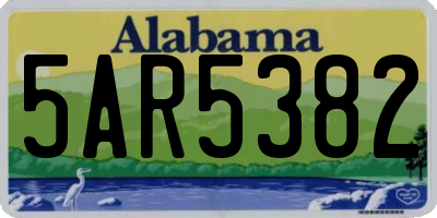AL license plate 5AR5382