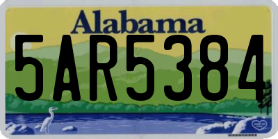 AL license plate 5AR5384