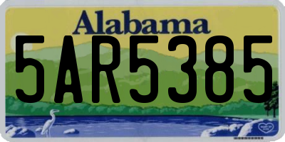 AL license plate 5AR5385