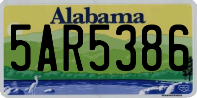 AL license plate 5AR5386