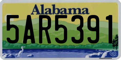 AL license plate 5AR5391