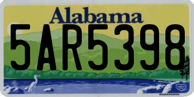 AL license plate 5AR5398