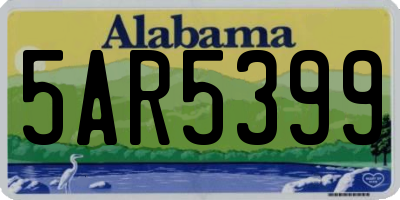 AL license plate 5AR5399