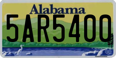 AL license plate 5AR5400