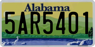 AL license plate 5AR5401