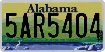 AL license plate 5AR5404