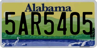 AL license plate 5AR5405