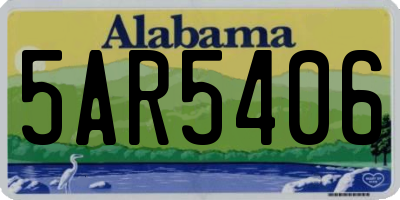 AL license plate 5AR5406
