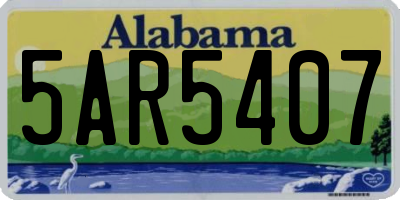 AL license plate 5AR5407