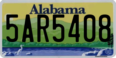 AL license plate 5AR5408