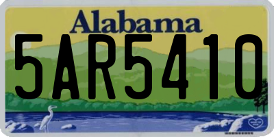 AL license plate 5AR5410
