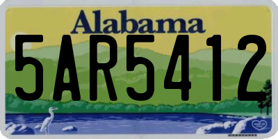 AL license plate 5AR5412