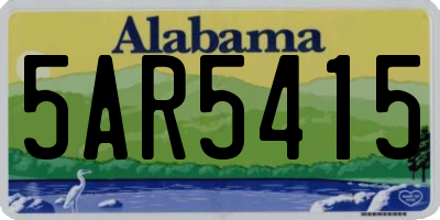 AL license plate 5AR5415