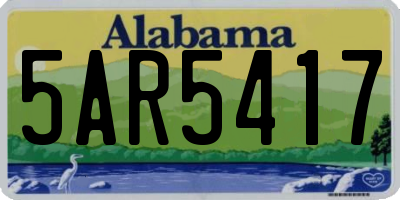 AL license plate 5AR5417