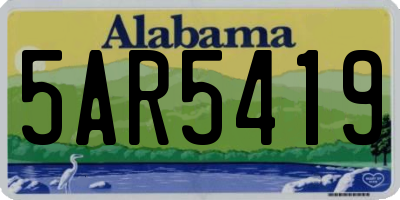 AL license plate 5AR5419