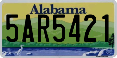 AL license plate 5AR5421